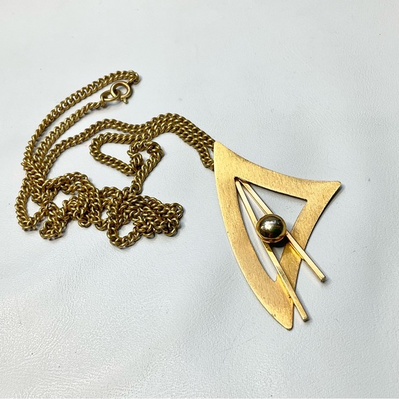 Vintage MCM Bond Boyd GF Pendant Necklace - Picture 2 of 8